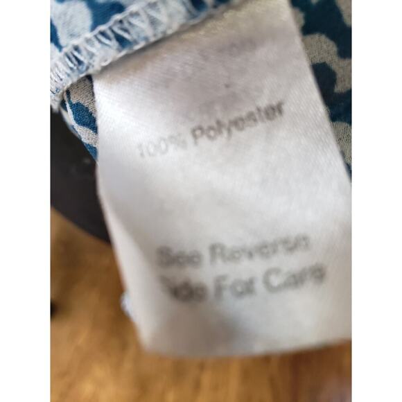 CAbi Tunic Top Womens Medium Multi Printed Arts Sheer Kimono Sleeve Tie Waisted - Picture 5 of 12